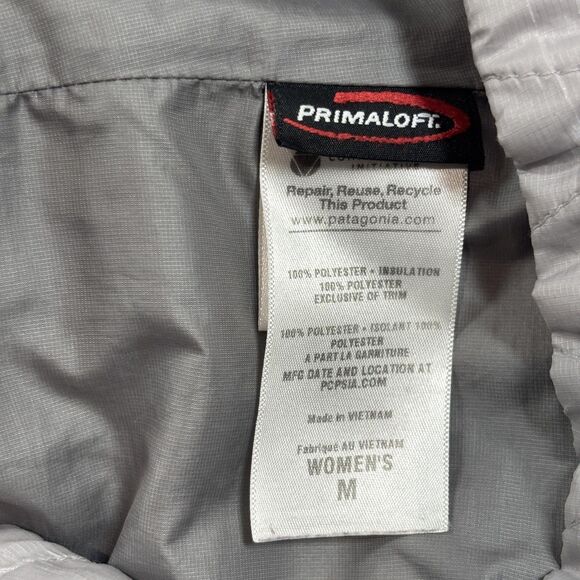 Patagonia Nano Puff Jacket Women's Medium Gray Hooded Primaloft Quilted - Picture 8 of 10